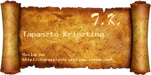 Tapasztó Krisztina névjegykártya